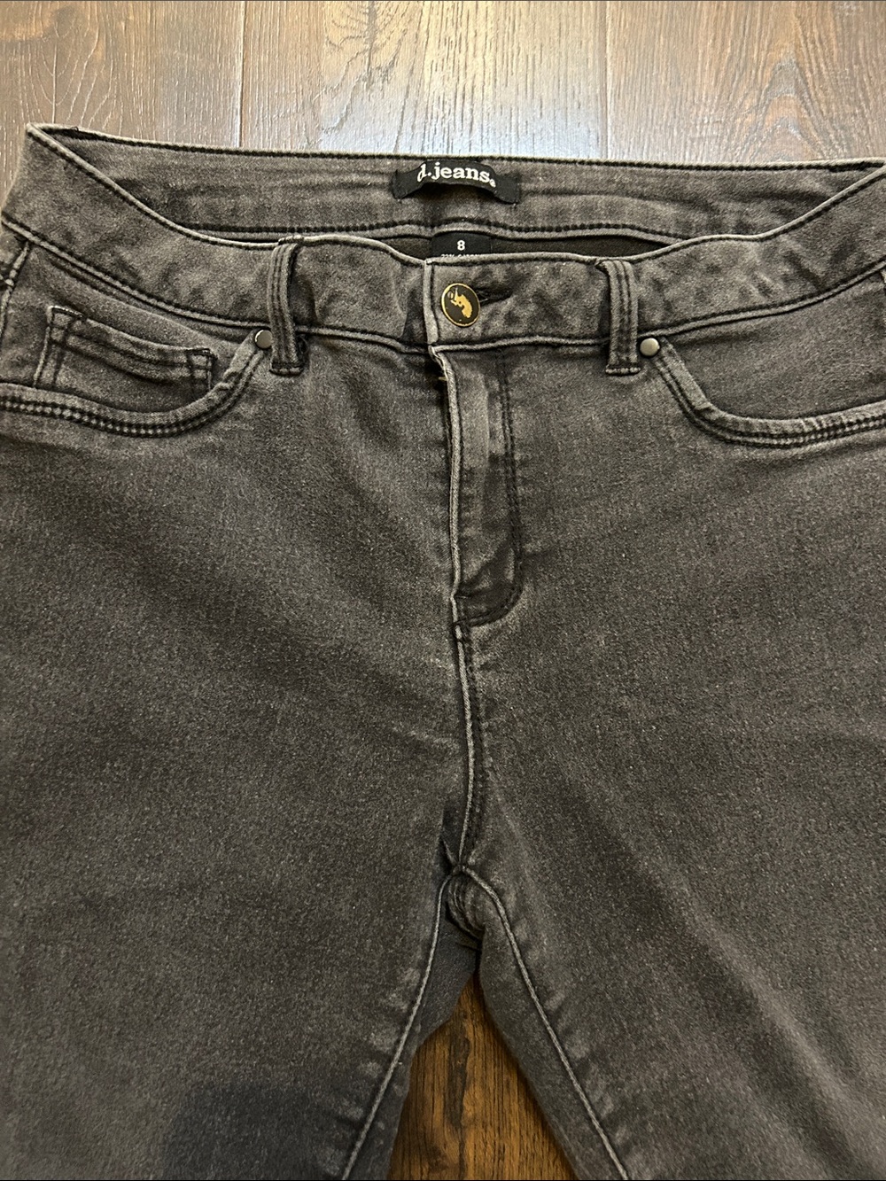 d. jeans Women's Skinny Jeans in Dark Gray - Picture 3 of 6